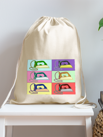 Warhol Iron Cotton Drawstring Bag